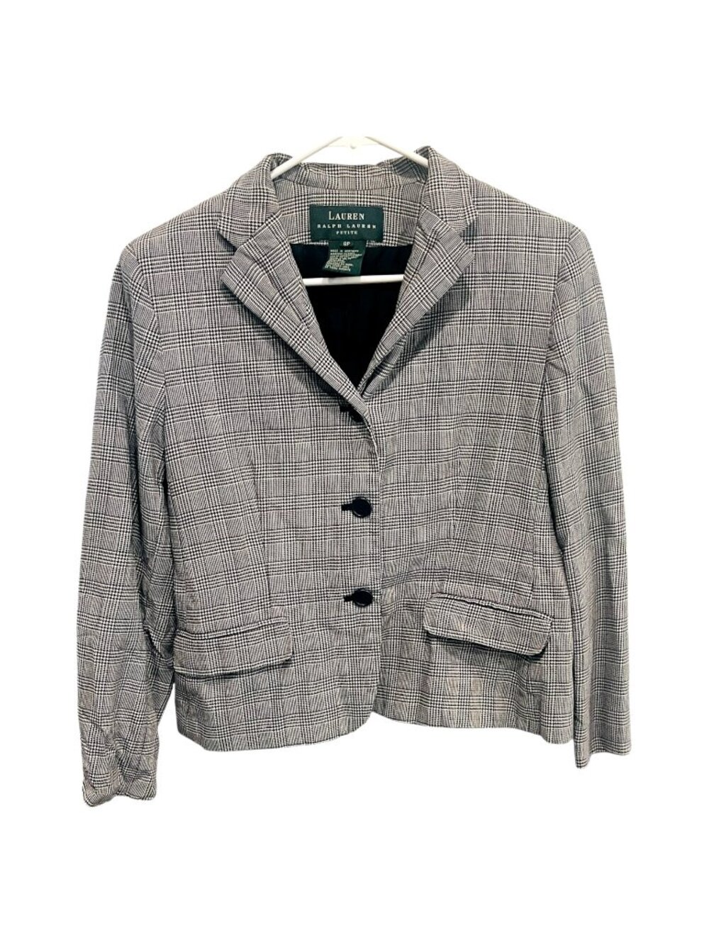 LAUREN Ralph Lauren Petite Women's Size 8P Grey Blazer Wool Blend